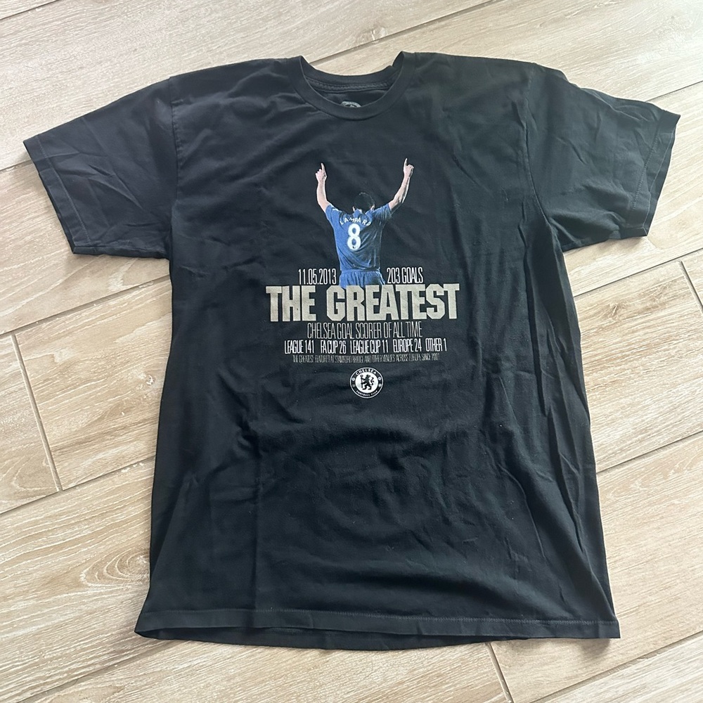 2013 Chelsea FC Frank Frankie Lampard Black Graphic Tee, Men’s L